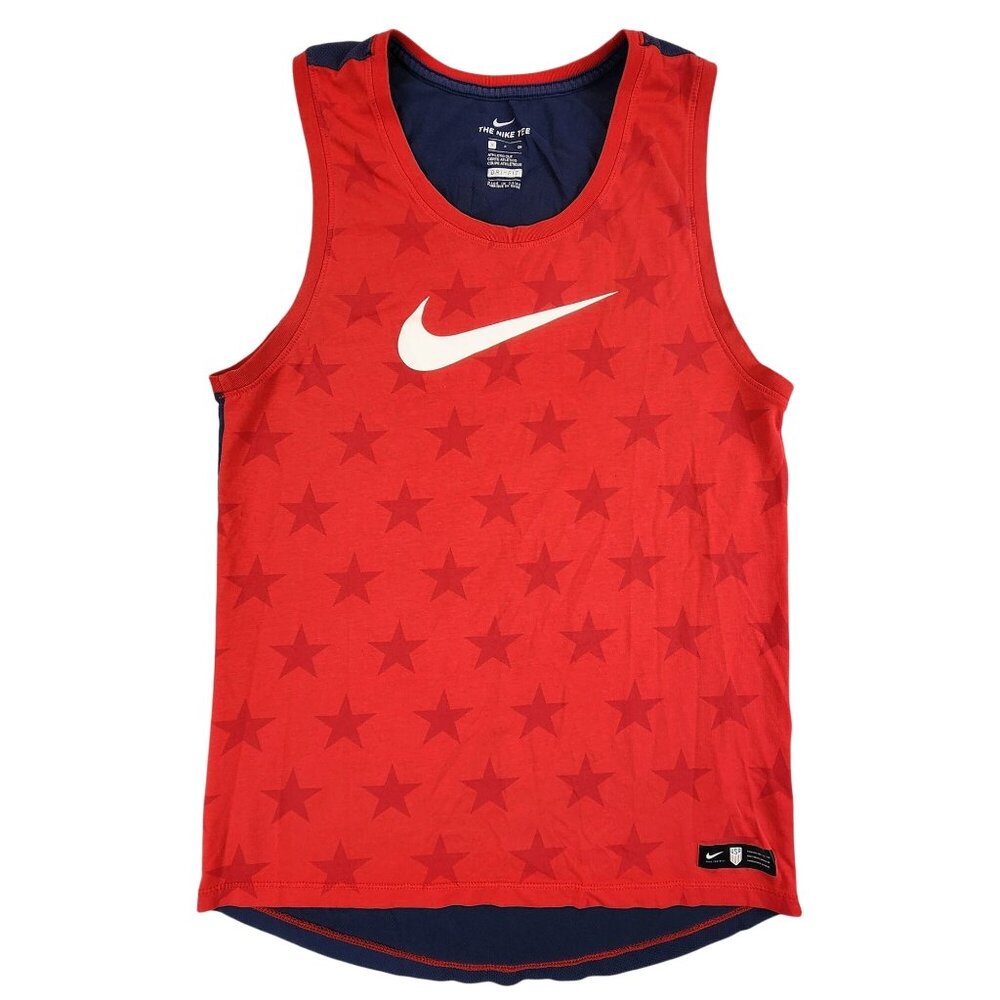 Nike USA Dry-Fit Men's‎ Americana Stars & Stripes Football Soccer Tank Top sz Sm